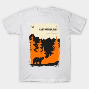 Banff National Park Vintage Minimal Travel Poster T-Shirt